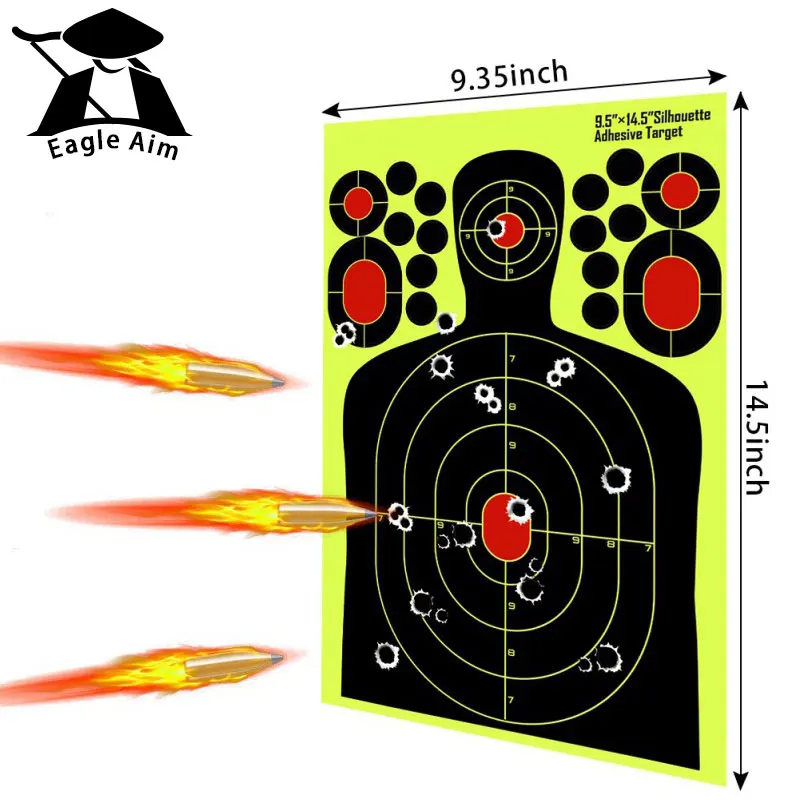 NEW Hunting 20pcs Shooting Targets Silhouette Sticker Targets 9.5\