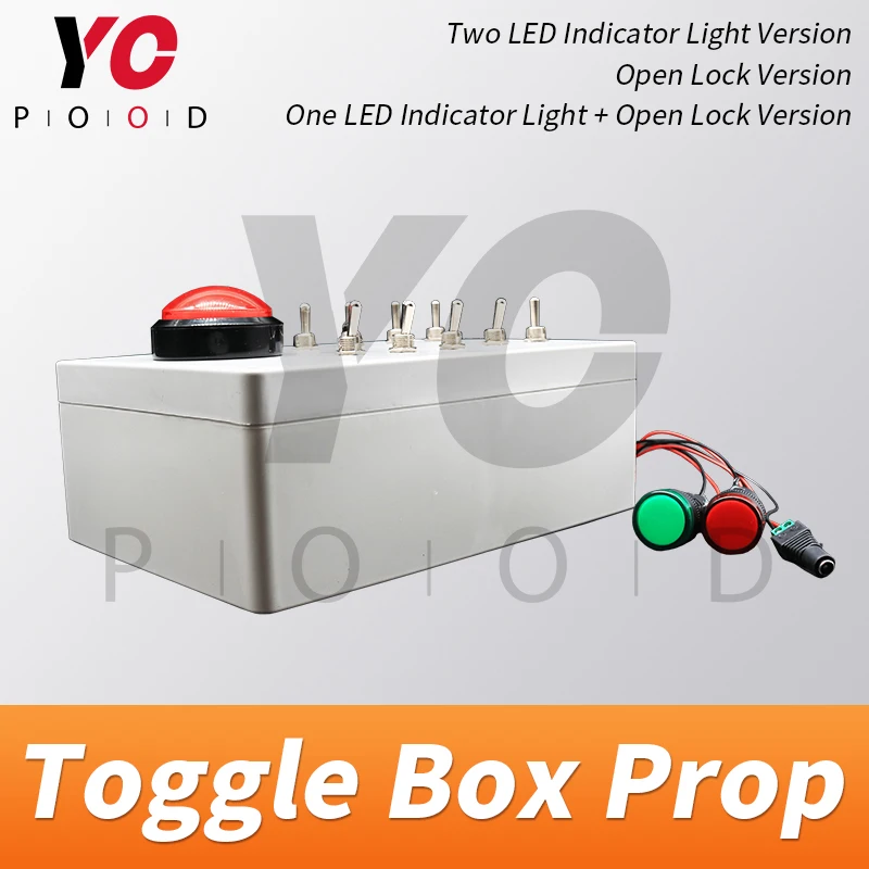 

YOPOOD Upgraded Toggle Box Prop Escape Room Turn all toggle switches in right position to unlock or turn on light takagism game