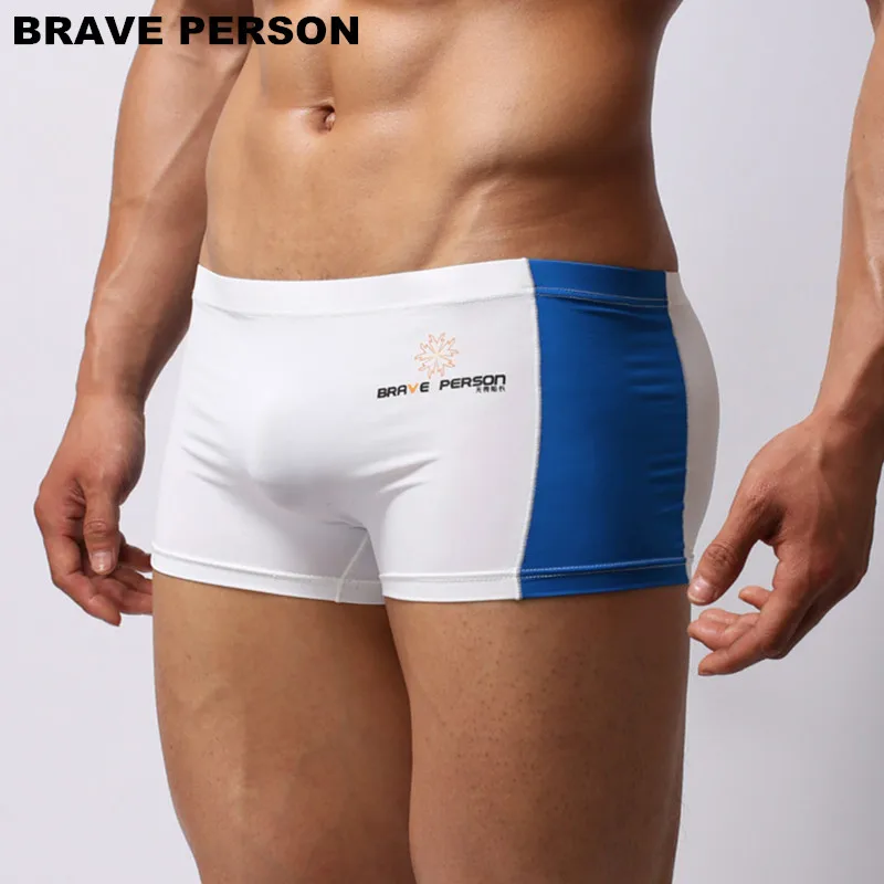 BRAVE PERSON Mens Boxer Shorts Splice Design Super Soft High Quality Underwear Men Boxers Thin Breathable Male Underpants B1005