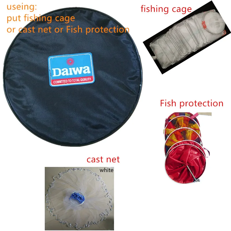 Fishing Tools Fishing Bag For Fish Cage Or Cast Net Outdoor Equipme Fishing Supplies Black Waterproof Bag Red De Pesca