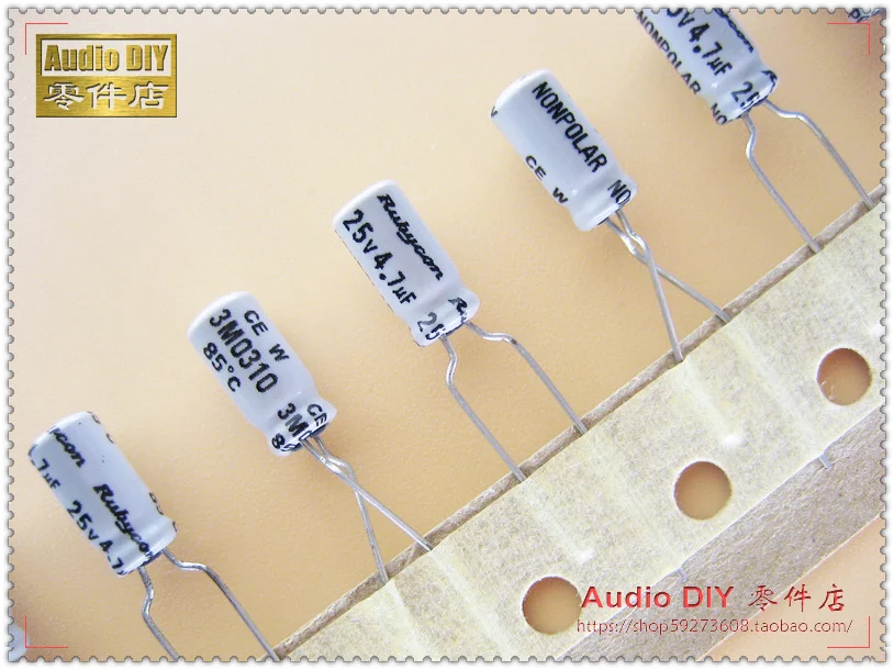 2020 hot sale 30PCS/50PCS Rubycon old light gray NW (CEW) 4.7uF/25V non-polar electrolytic capacitors free shipping