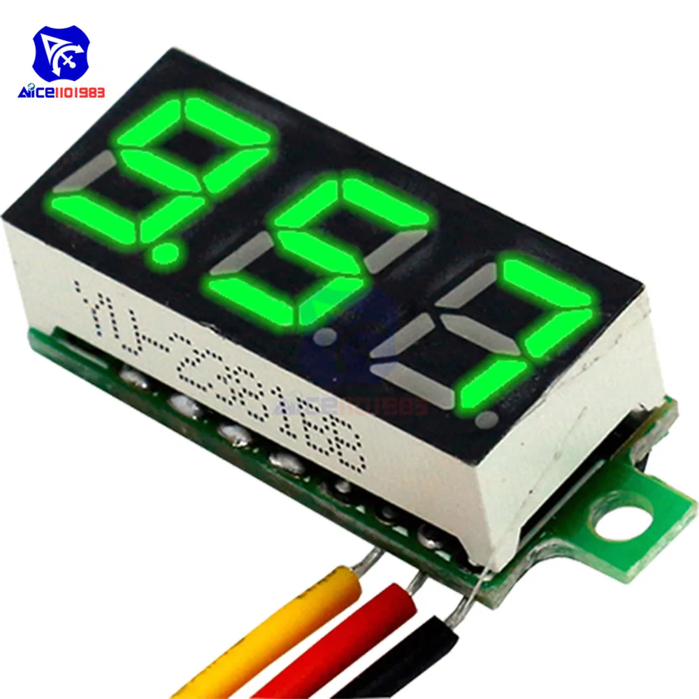 5 Farben Verfügbar Mini LED Digital-Voltmeter DC 4-30V 0,28 Zoll 3-Draht DC 0-100V Volt Spannungsmesser Messgerät Tester LED-Anzeige – Detail 13