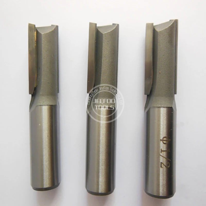 12.7*12.7*30 mm CNC TCT 2 Flutes Straight Bit 12.7mm End Mill Wood Cutting Tools Straight Router Bits For Solid Wood