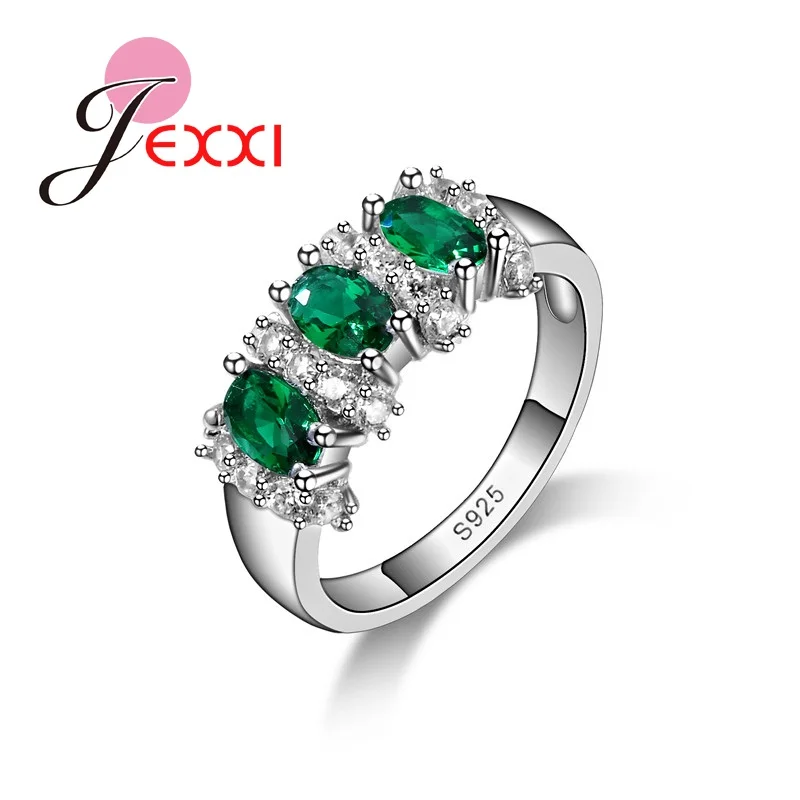 New Four Colors Fashion CZ 925 Sterling Silver Ring Women Wedding Luxury Engagement Party Jewelry