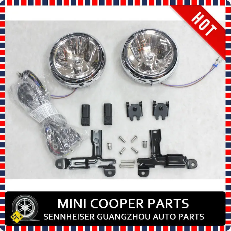 

Brand New Original OEM Silver Chrome Spot Light Kit With Additional Bracket For Mini Cooper F56 Only