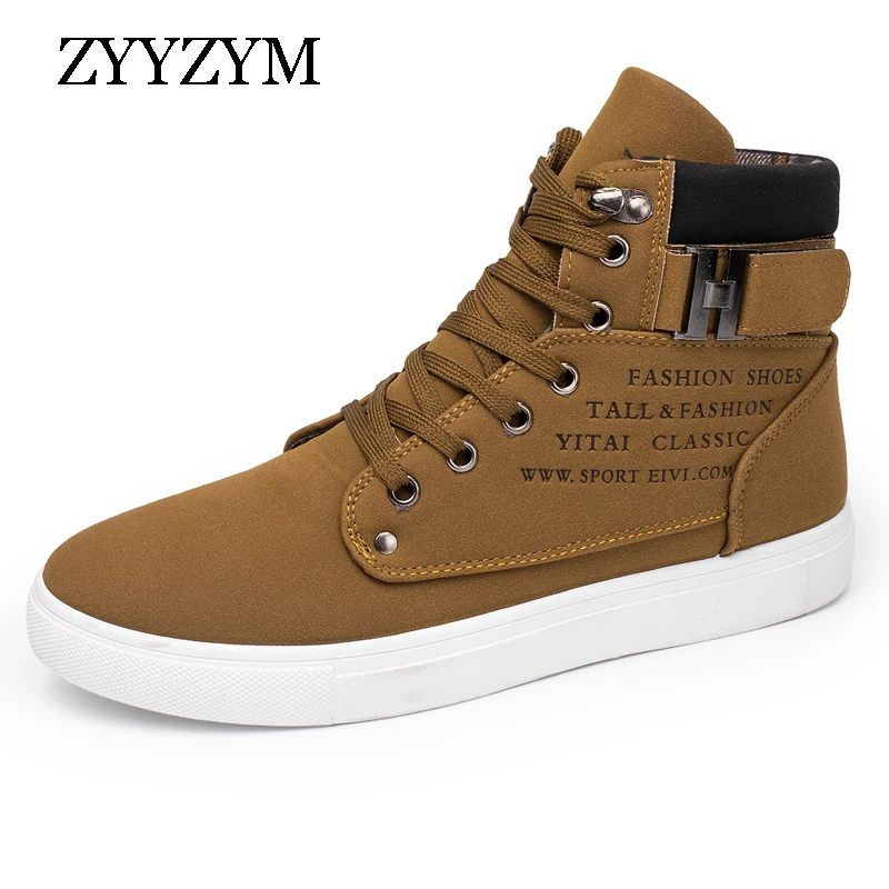 Spring Autumn Men Casual Shoes Help Style Classic Rubber Fashion Sneakers Fur Man Shoes Hot Sale