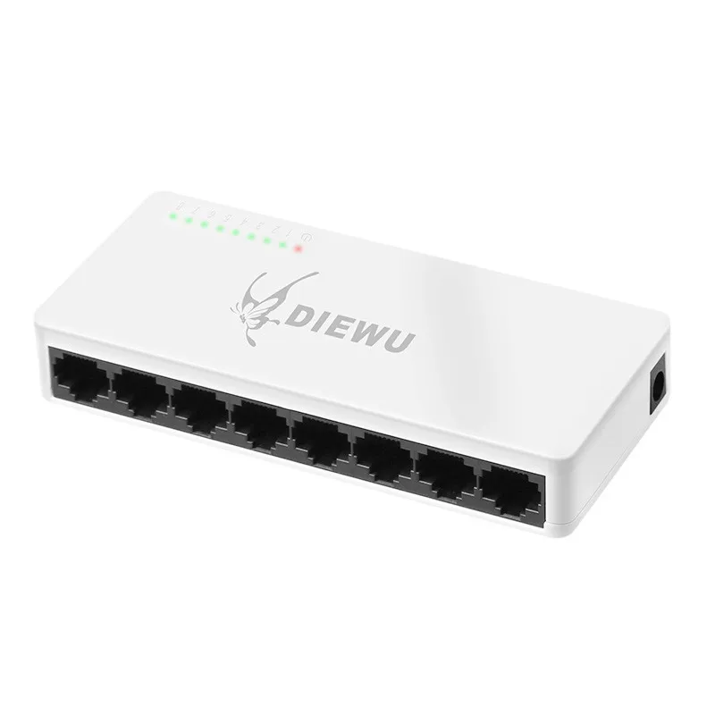 Mini Network Switch 8 Ports 100Mbps Fast Ethernet Switch RJ45 LAN Hub MDI Full Half duplex AC Prower Supply portas