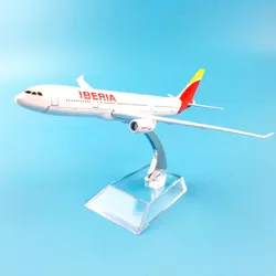 16CM Spain Iberia Airlines A330 A380 Boeing 747 400 777 metal airplane Birthday gift plane models Model W Stand Toys For Childre