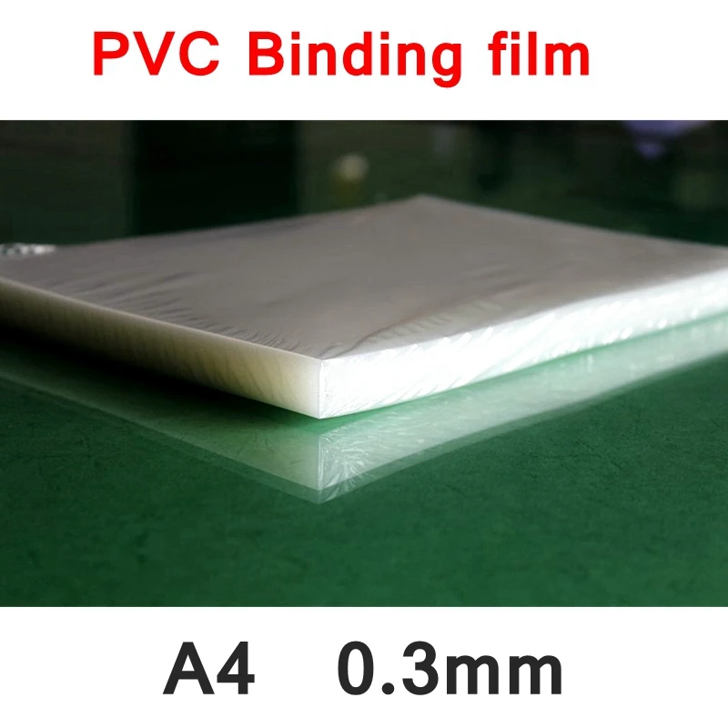 50PCS/LOT PVC Binding Film A4 210x297mm Comb Binding Machine Suppliers 0.3mm A4 Transparent Binding covers