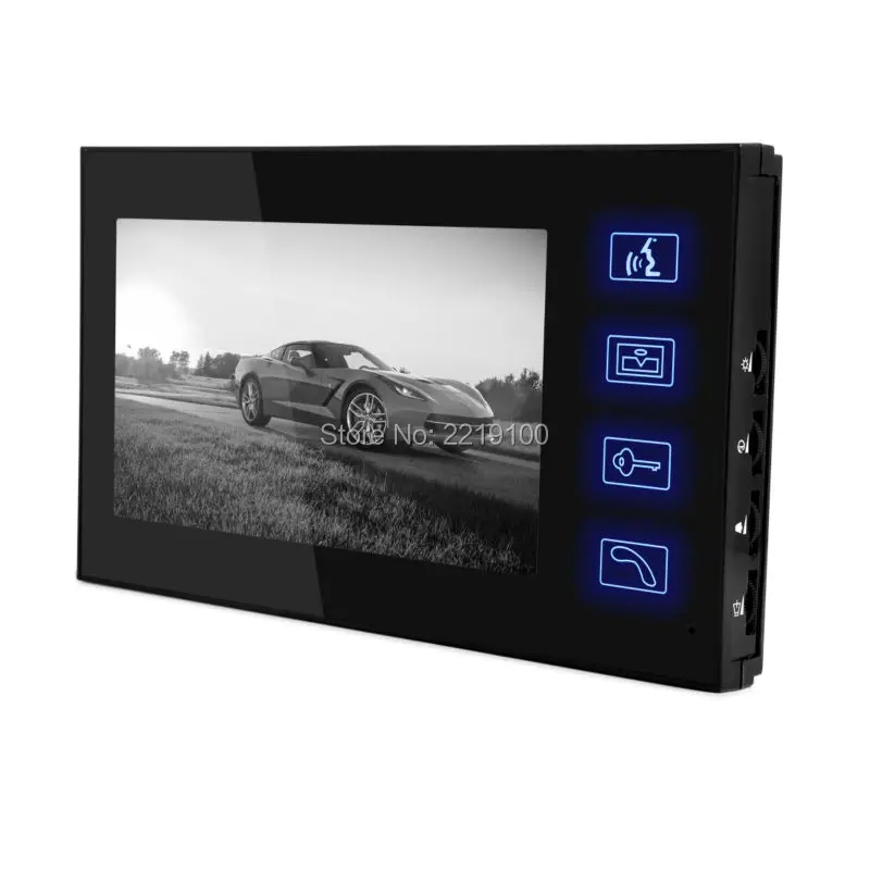 Sysd 7 Inch Touch Knop Kleur Monitor Video Deurtelefoon Intercom Systeem Met Camera Waterdichte Home Security