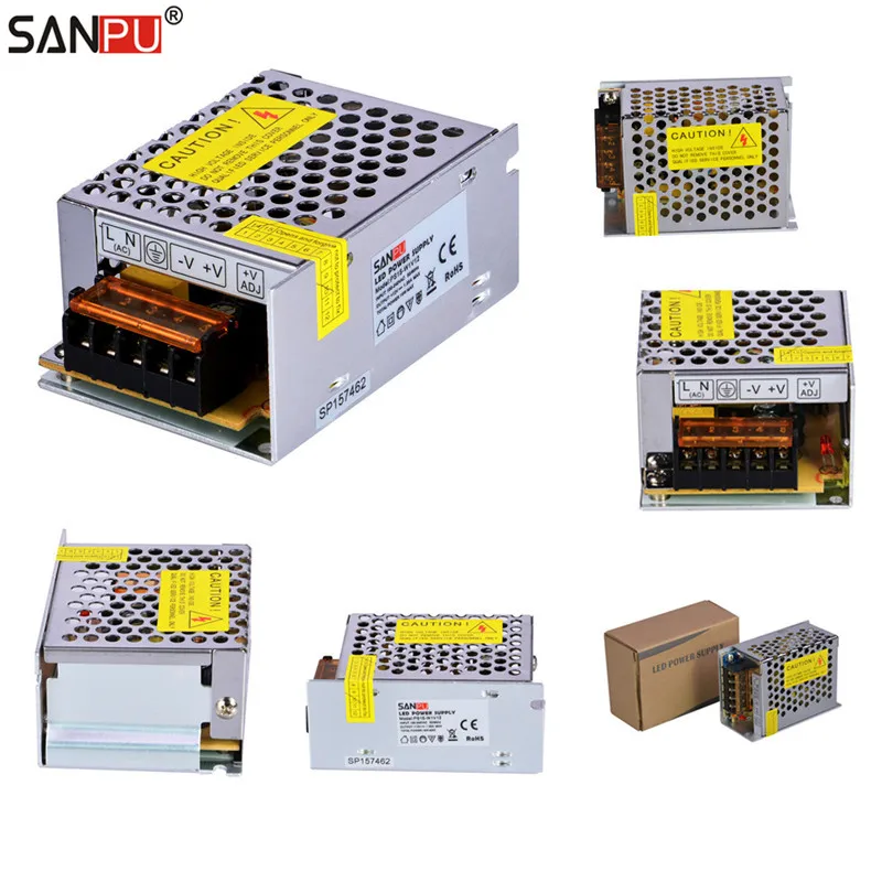 Sanpu LED адаптер 12VDC импульсные источники питания 12В 15Вт 1А драйверы для светодиодов AC-DC трансформаторы 12 вольт полный контейнер нагрузки оптовая продажа