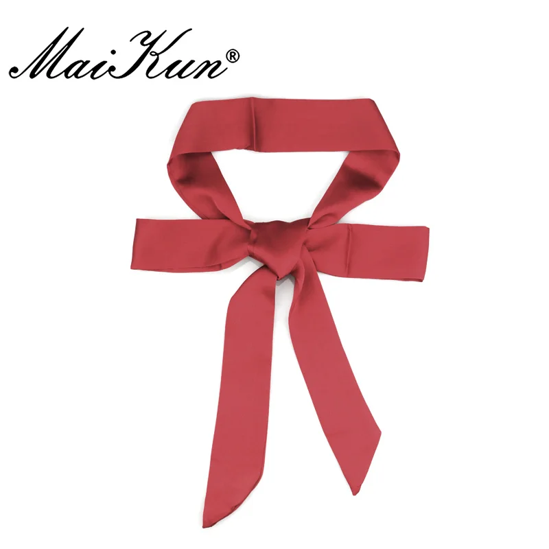 

Maikun Thin Belts for Women All-matching Solid Self Tied up Belt Female Silk Waist Belt
