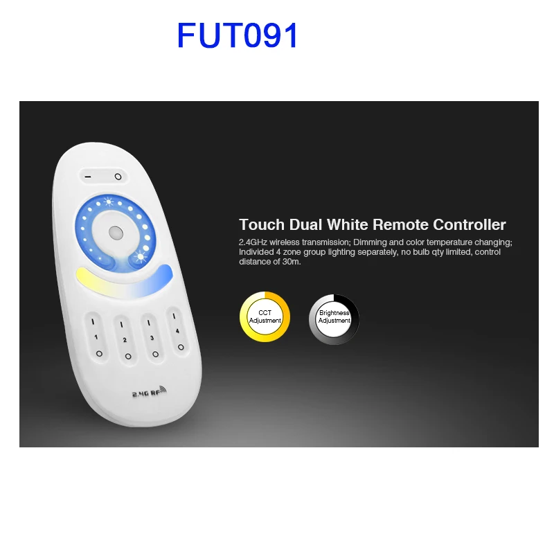 Miboxer FUT091/FUT092/FUT095/FUT096/FUT098/FUT006/FUT007/FUT089 2.4G wireless RF RGB CCT RGBWW RGB+CCT Remote controller