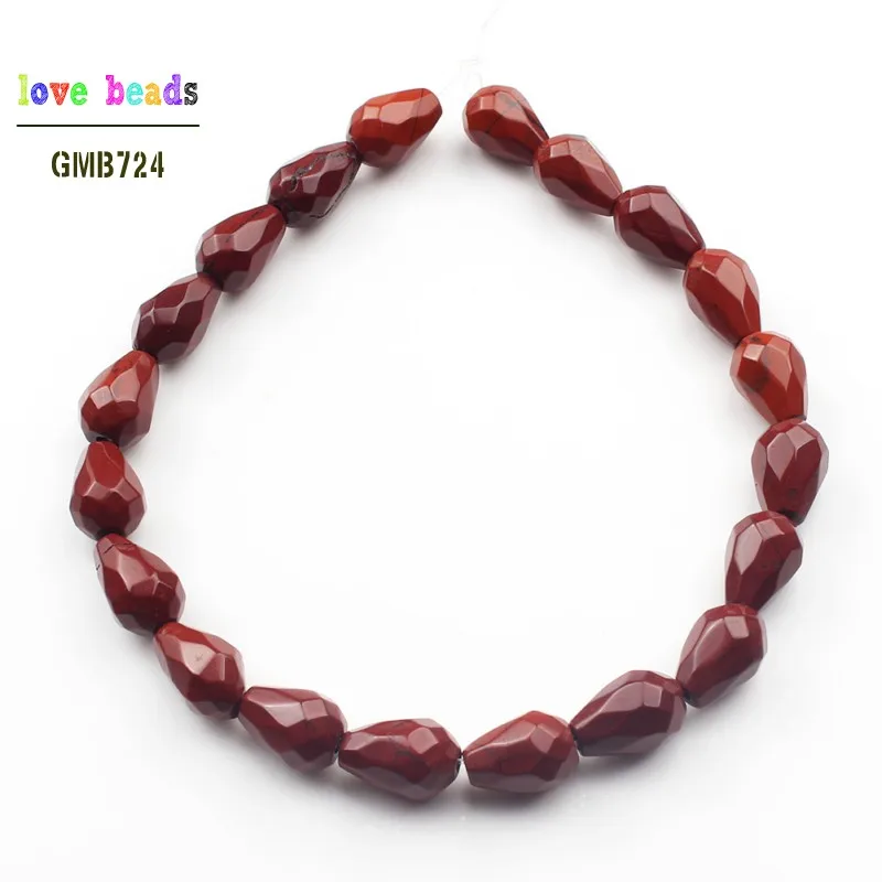 Natural Faceted Tear Drop Stone Beads Aventurine Tiger Eye Red Jaspers Beads 8*10mm Jewelry Making 20pcs Beads