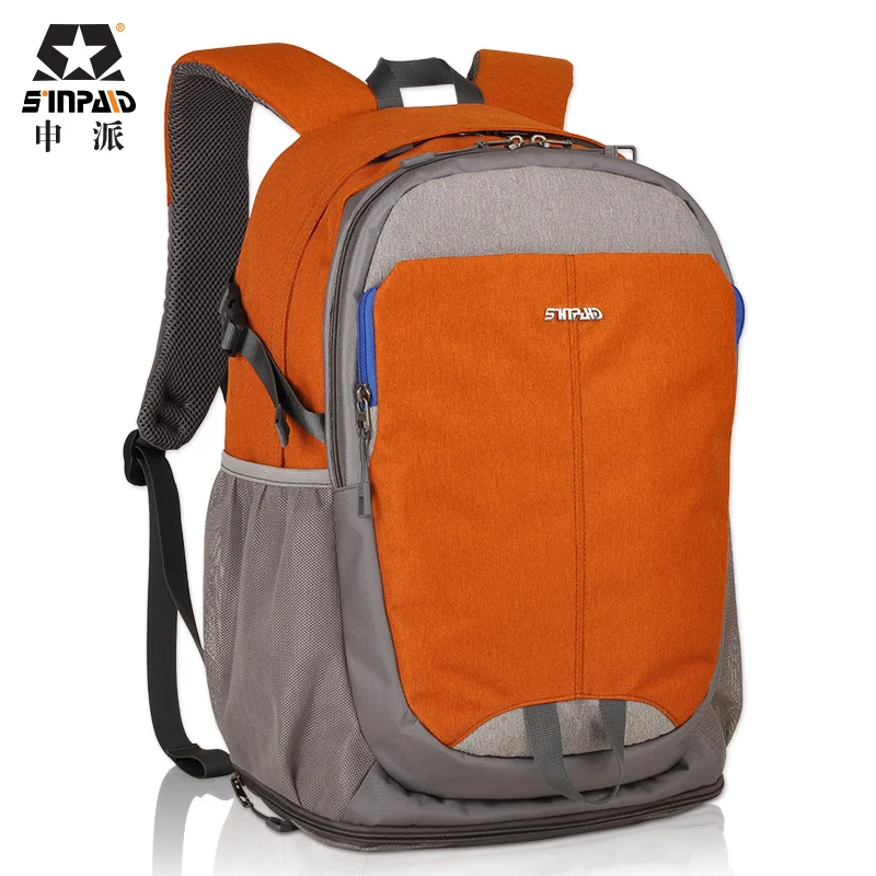 Sinpay-Mochila De Viaje impermeable para hombre y mujer, bolso para ordenador portátil de 15,6 pulgadas, Color azul, naranja y gris, nuevo diseño de