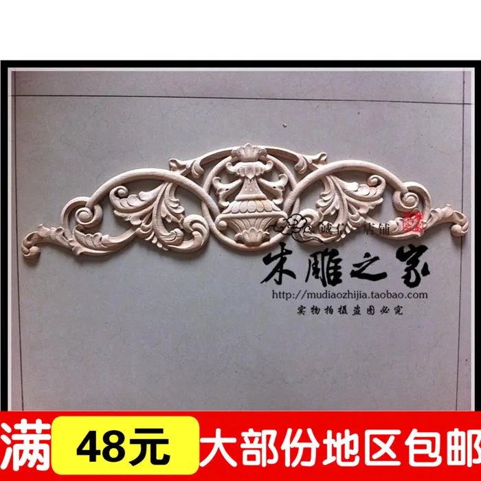 

Dongyang woodcarving flower applique flower carved cross patch European wood door flower furniture decorative flower bed