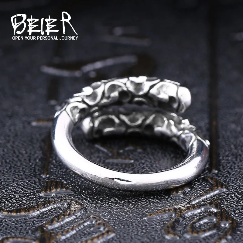 Beier new store 316L Stainless Steel ring top quality  Monkey King Bar Ring Fashion Jewelry  LLBR8-364R