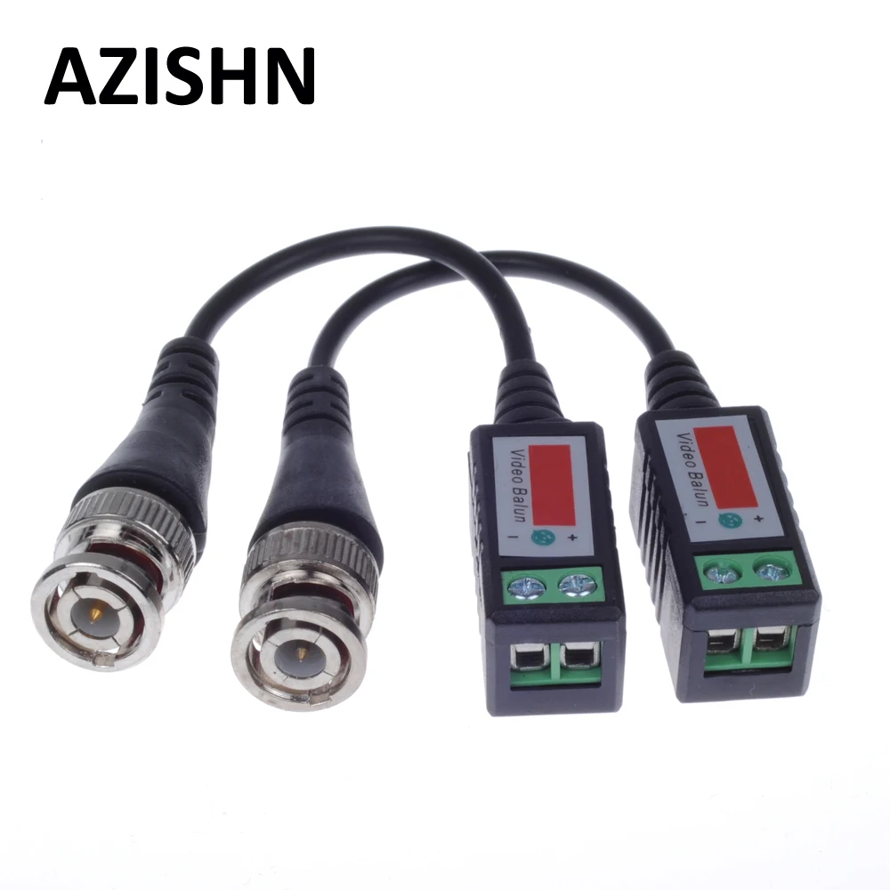 200 pz (100 paia) Twisted BNC CCTV Video Balun ricetrasmettitori passivi UTP Balun BNC Cat5 CCTV UTP Video Balun fino a 3000ft gamma