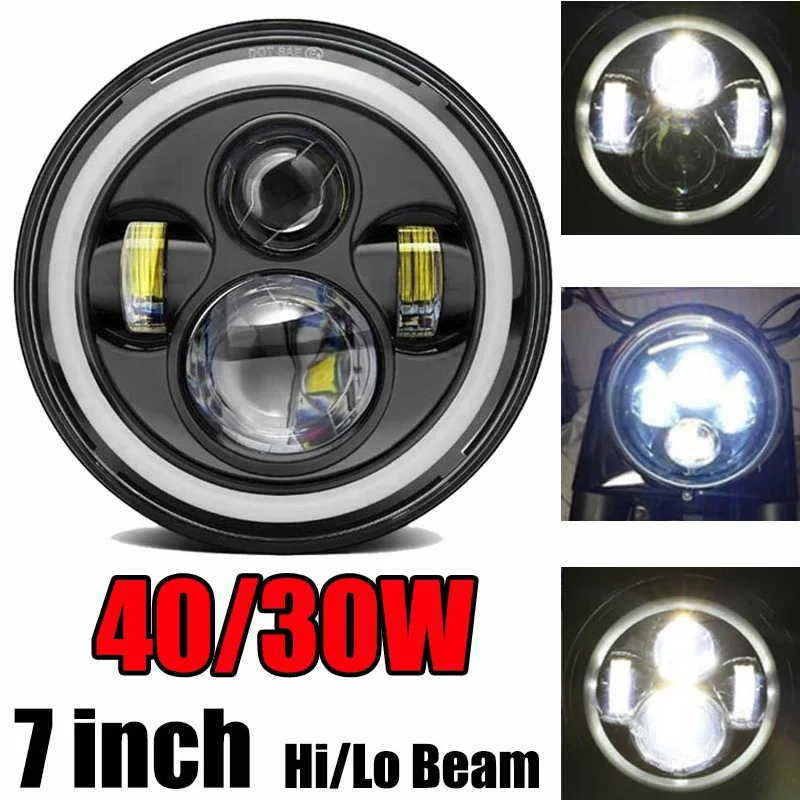 Faro Led universal para motocicleta, faro delantero de 7 pulgadas, para coche, ATV, SUV, scooter