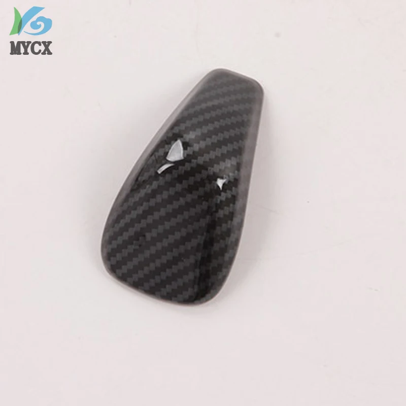 

For Subaru Forester 2019 Car Gear Shift Knob Head Cover Sticker Interior Car Styling Accessories ABS Carbon Fiber Black New 1pcs