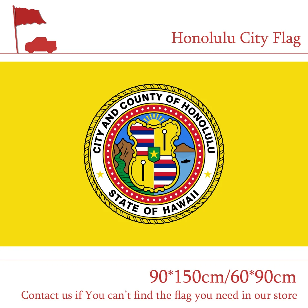 US Honolulu City Flag 90*150cm 60*90cm Flag 3x5ft Custom Banners The capital of Hawaii