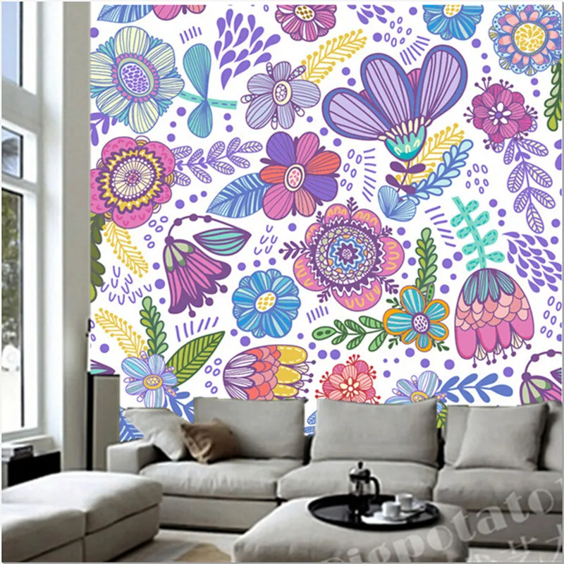 

Custom 3D mural,HD Gorgeous Hand painted pattern papel de parede ,living room sofa background TV wall bedroom wallpaper.