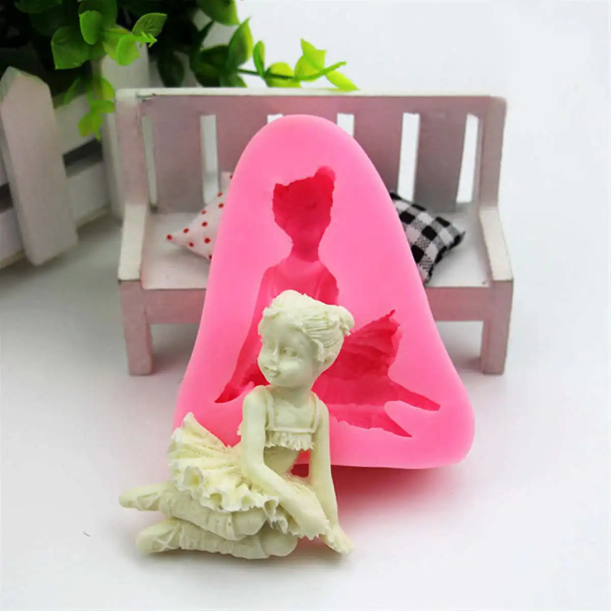 1pc 3D Silicone Angel Girl Mould Fondant Mold DIY Cake Molds Baking Decorating Tools