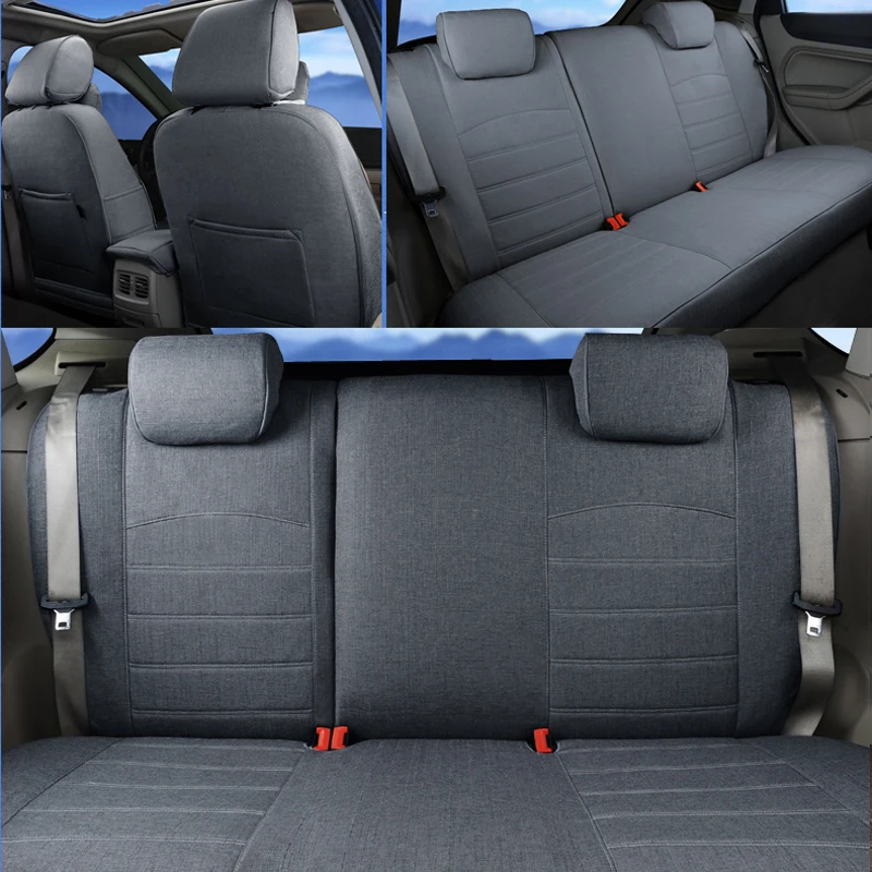 AutoDecorun Custom Fit Flax Covers Seat Cushion for Toyota RAV 2014 Seat Cover Cars Seat Supports Protector Interior Accessories