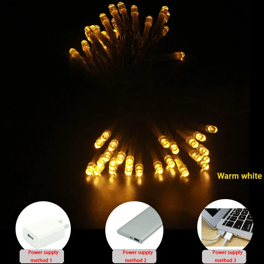 Usb 5V 10M Kerst Licht Snaar Dimbaar Met 8 Modi Remot Controle Fairy Lamp Voor Feest Bruiloft Vakantie led Verlichting Decoratie