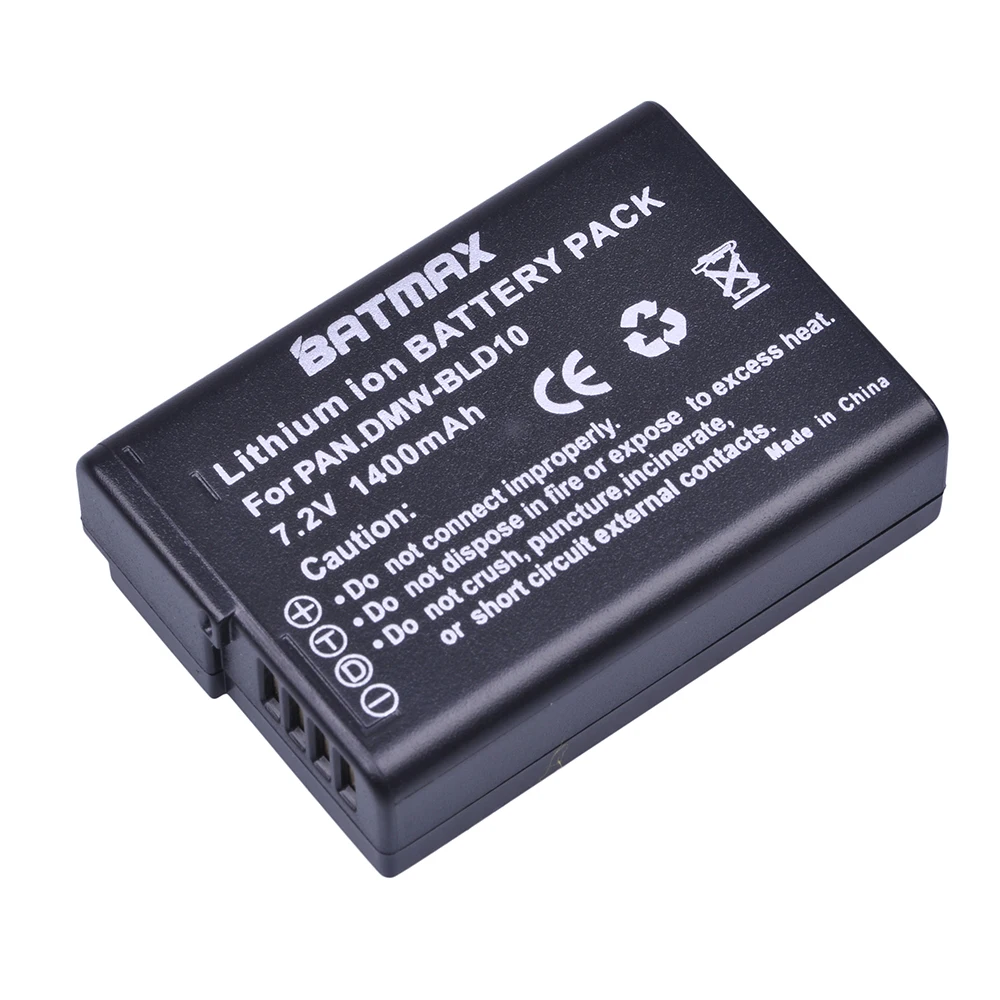 Batmax 1400mAh DMW-BLD10E DMW BLD10E BLD10 Battery for Panasonic DMC GF2GK GF2 G3 GX1 DMC-GF2 Cameras