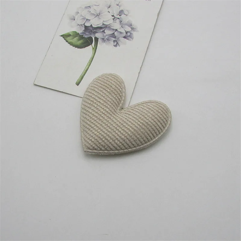 30 pz/lotto 5cm Stripe Heart Pads patch Appliques per abiti artigianali forniture per cucire accessori per fermagli per capelli fai da te