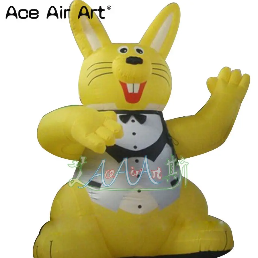 

Easter decoration outdoor giant say hello inflatable yellow bunny for Easter Events