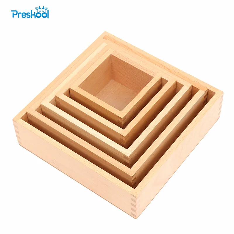 

Preskool Montessori Kids Toy For Children Education Wood Boxes Teaching Aids 5 Pcs Brinquedos Juguets