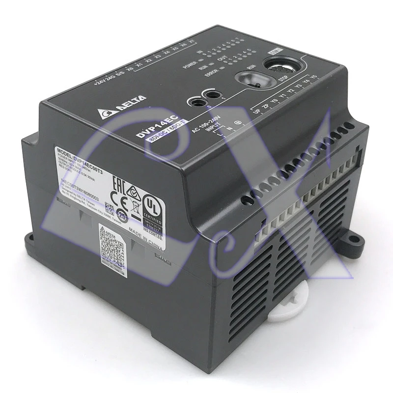 الأصلي دلتا DVP14EC00R3 EC3 سلسلة القياسية PLC وحدة تحكم البرمجة 8DI 6DO RS-232 100-240VAC إخراج التتابع