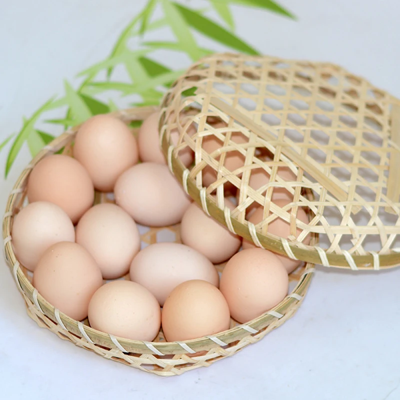 Tessuti A mano di bambù cestino di immagazzinaggio cestino di immagazzinaggio uovo di frutta da cucina buon assistente frantumare-resistente fatti a