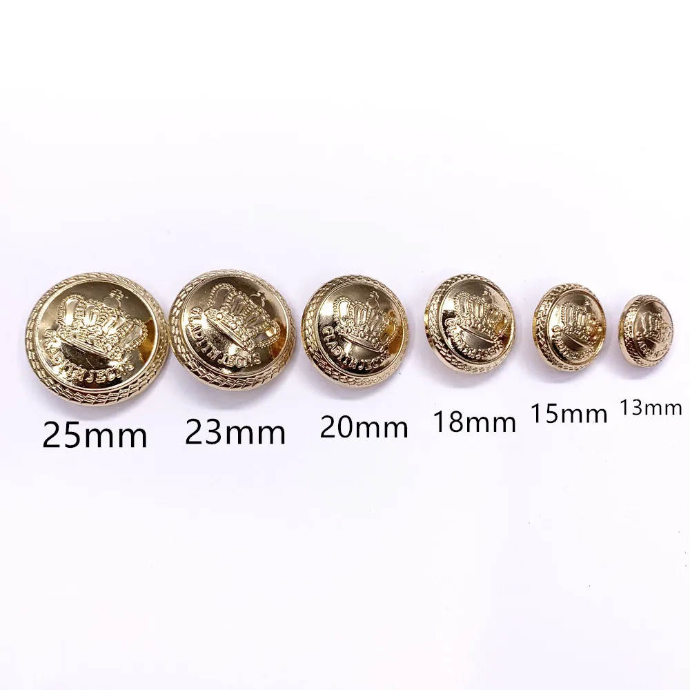 Crown metal button gold or silver colorz sweater coat decoration buttons accessories DIY 10Pcs/Lot JS-0001