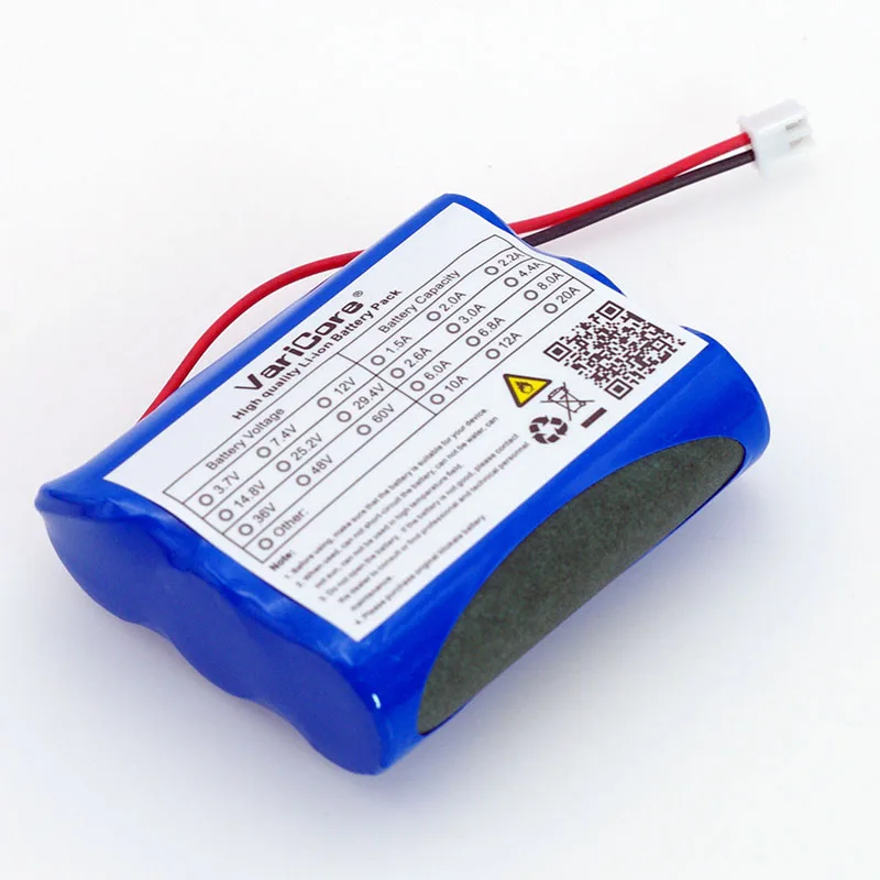 VariCore 12V 18650 2600mAh akumulator litowo-jonowy Monitor kamera telewizji przemysłowej baterii 12.6 V 1.8A 2A 2.2A 2.5A 2.6A 2.8A 3A baterie