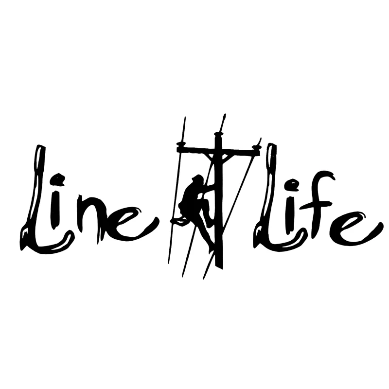 15*6.8cm For Line Life Lineman Car Stickers Cool Graphics Vinyl Decals Motorcycle SUVs Bumper Car Window Laptop Stickers