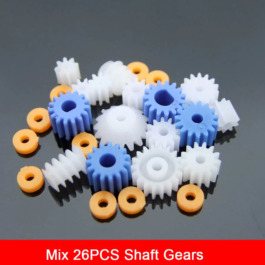 Sample Selling Kit ABS Plastic Gear Kit Motor Gears Mixed 16 pcs Different Gears DIY Toy Robot Motor Model Gearbox Accessories