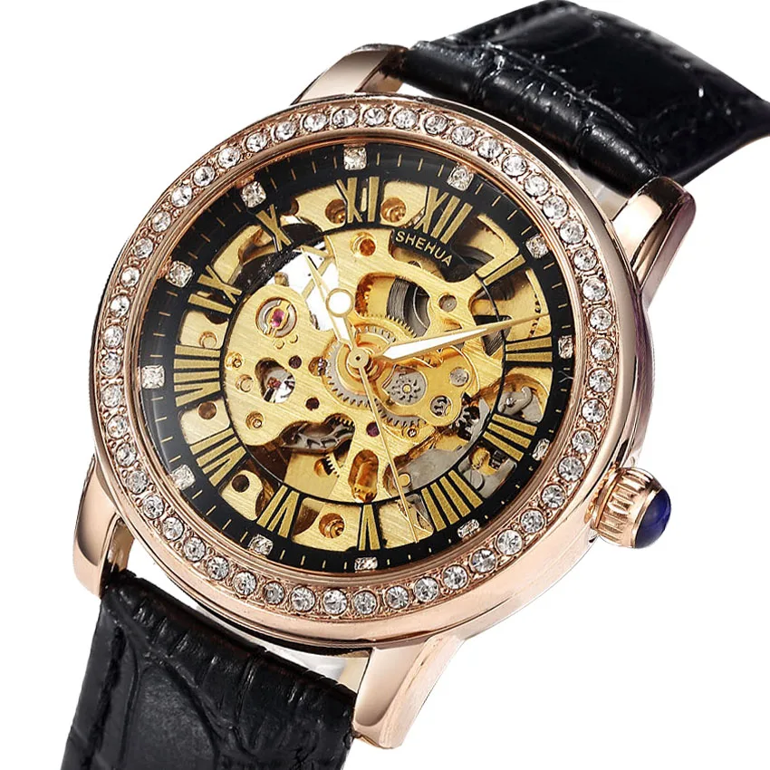 

Women's Mechanical Watches Brand Luxury Automatic Mechanical Skeleton Watches for Women Diamond Ladies Watches Relogio Faminino