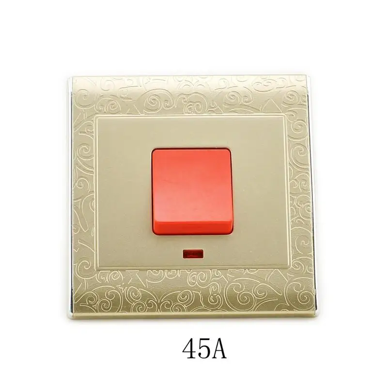 MK-WS05040 Durable 45A High Power Lamp British Standard Heater Wall Switch for Large Power Elec