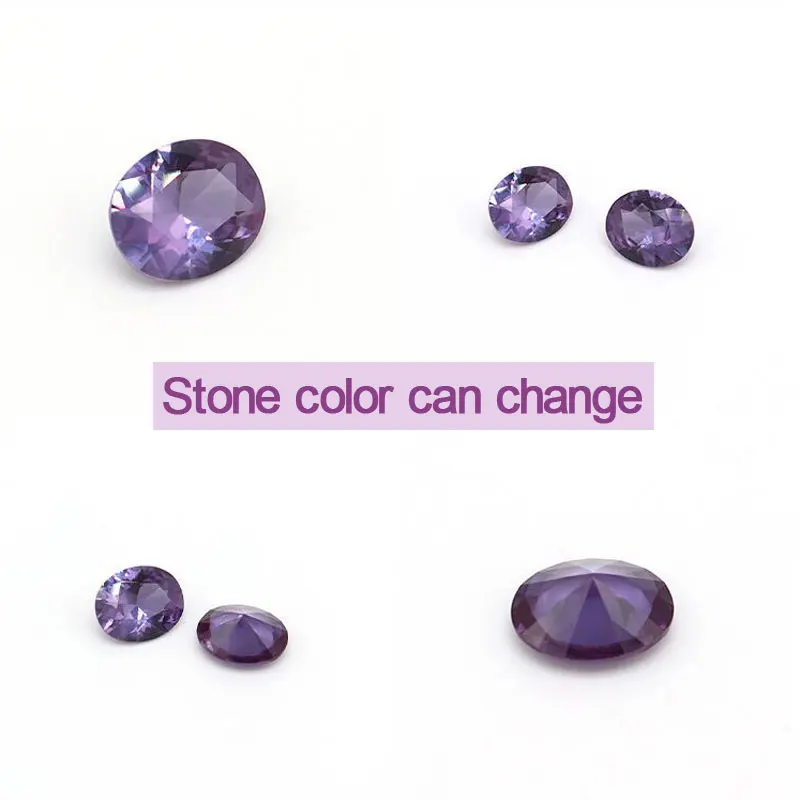 CSJ Created Alexandrite Loose Gemstone Oval Cut For Diy Jewelry 925 Silver Mounting Fine  Faceted Bead Stone Color Change