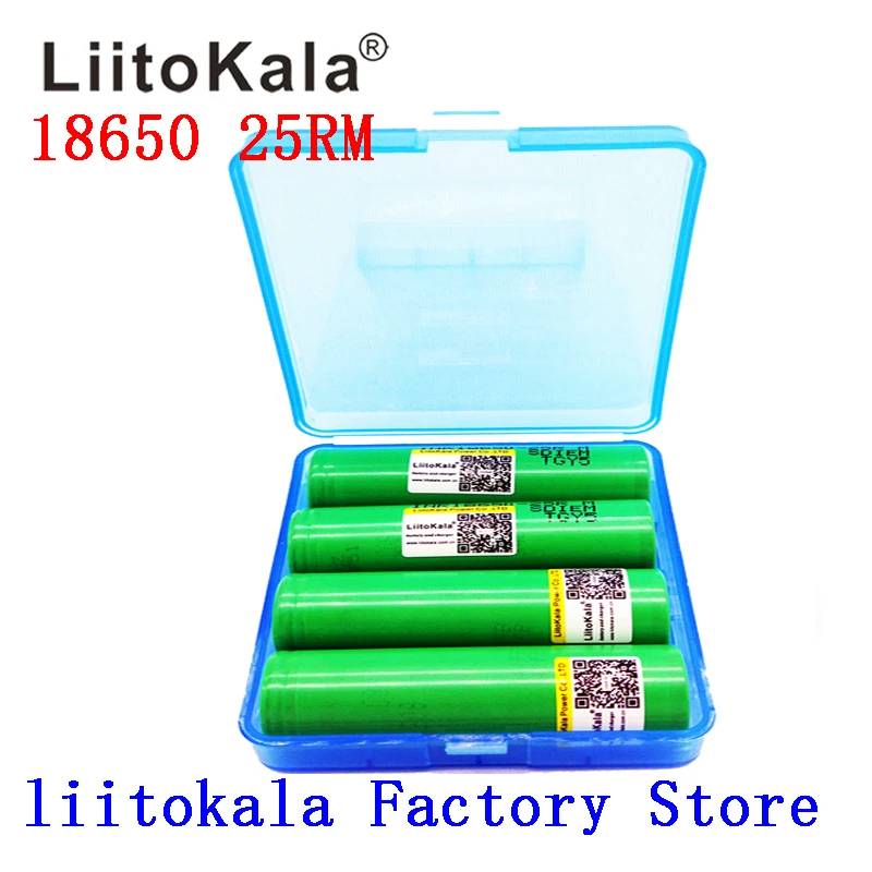 Nowa bateria litowa liitokala 18650 2500mah 25RM INR 18650 25R M 20A bateria + pudełko