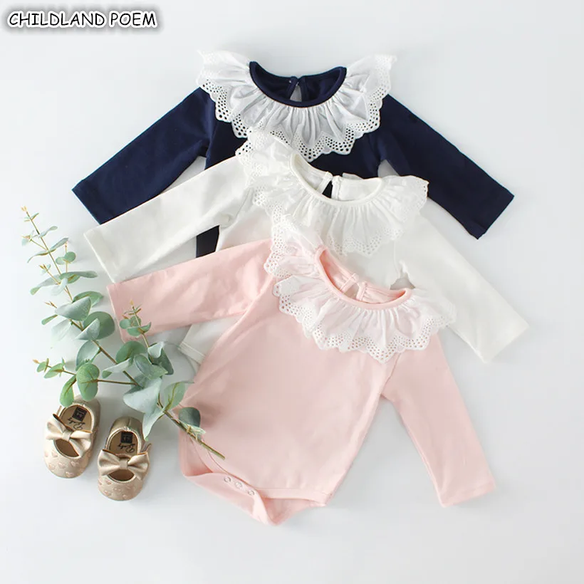 

Baby Girl Romper Long Sleeve Baby Clothes For Girls Lace Newborn Baby Rompers For Girls Jumpsuit 100% Cotton Baby Boys Romper