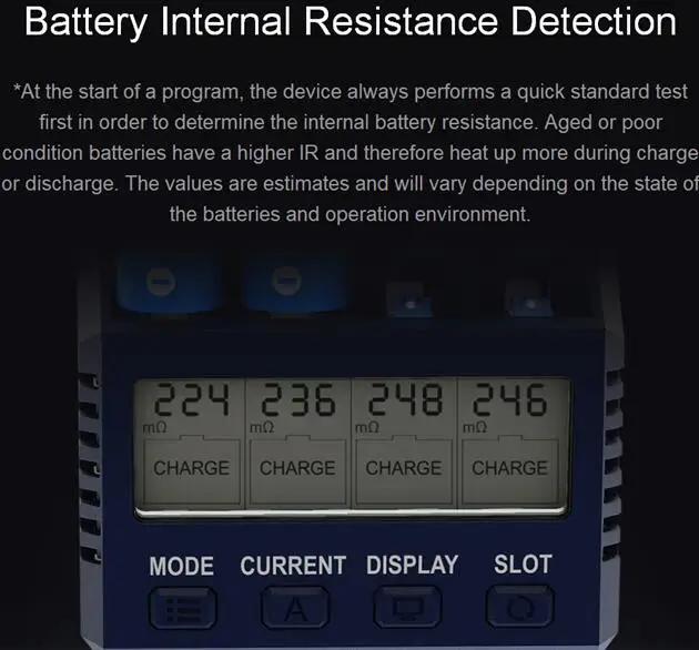 Original SKYRC NC1500 AA/AAA Battery Smart Intelligent 4 Slots LCD Display Fast charging charger NiMH Batteries Discharge