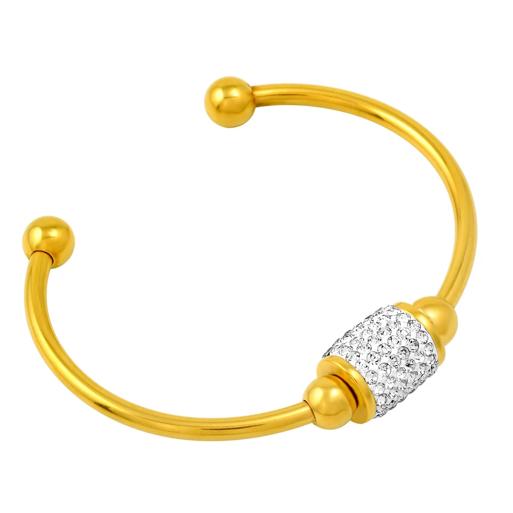 

MJB0506 Elastic Adjustable Stainless Steel Twisted Cable Bangle Bracelet for Men Women