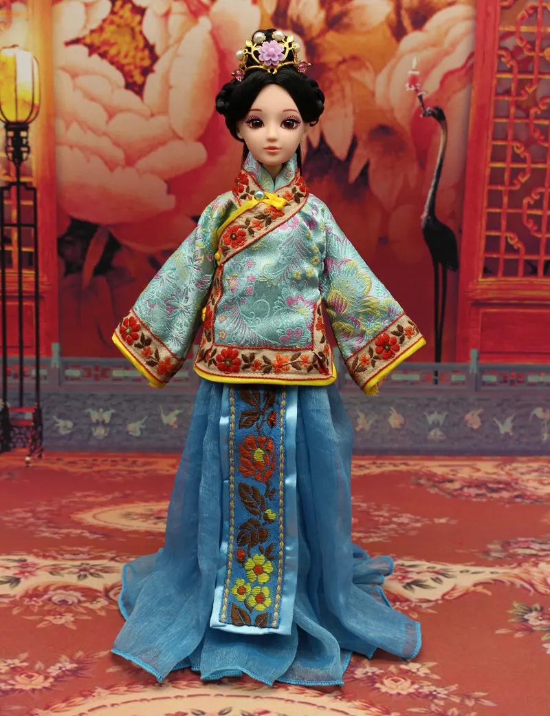 Handmade Bjd Doll Clothes Girl Dress Chinese HanFu Ancient Costume Clothing for Barbie 30cm BJD 1/6 Doll Accessories Toys