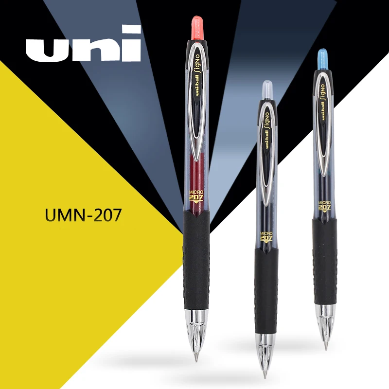 1PCS UNI Uni-Ball UMN-207 Signo 207 Retractable Gel Ink Rollerball Pen 0.5mm Japan Black Color