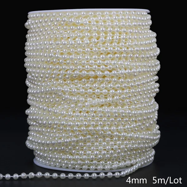 ABS Nachahmung Elfenbein Perle Perle Kette Linie Schnur Gewinde Trim für DIY Hochzeit Party Dekoration & Schmuck Erkenntnisse Handwerk Zubehör