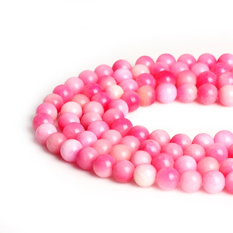 High Quality Juicy Peach Jaspe Natural Stone Round Loose Ball Beads 15